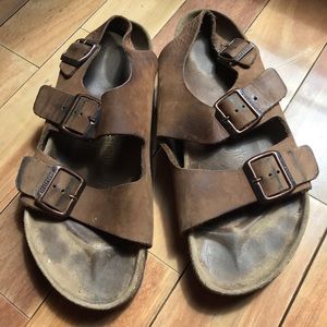 Milano birkenstock women's sandals tan